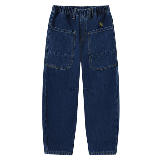 【MQD】童装男大童冬新款儿童保暖学院风百搭裤子加厚奥粒绒牛仔裤 商品图4