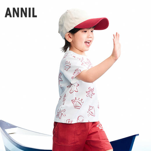 【实体店同款】男童圆领短袖针织衫夏季新款安奈儿童装XB621169 商品图2