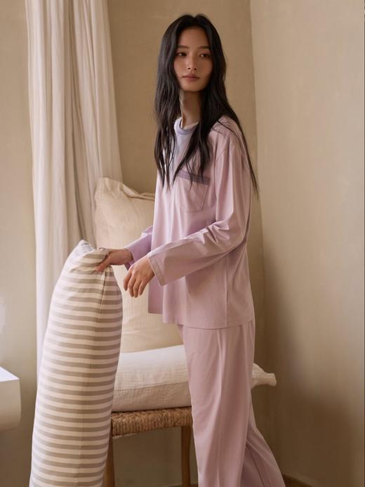 【多妈团购 无印家居风拼色家居服9841】超柔软，穿上都舍不得脱~93.9%棉，吸湿透气，细腻清爽，宽松剪裁，身材包容性绝了-连横 商品图4