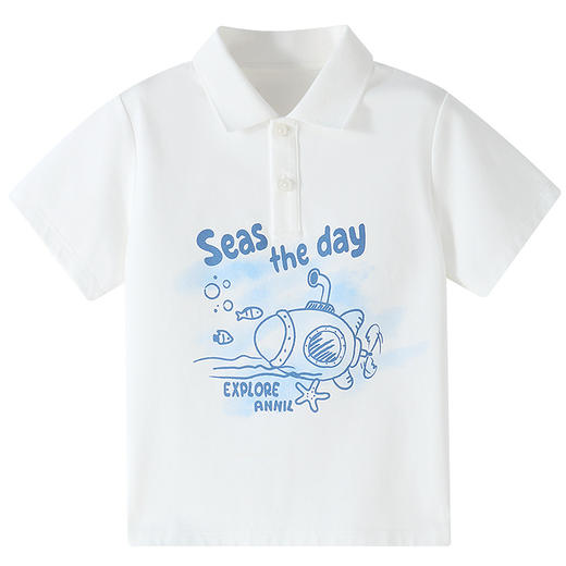 【实体店同款】男童翻领短袖针织衫夏季新款安奈儿童装XB621153 商品图5