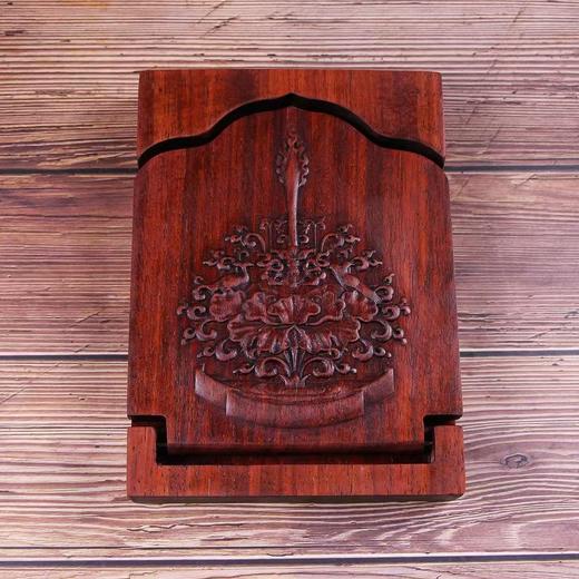 红木雕花经书架可折叠文书剑实木彩绘架藏式阅读架看加大加厚家用 商品图7