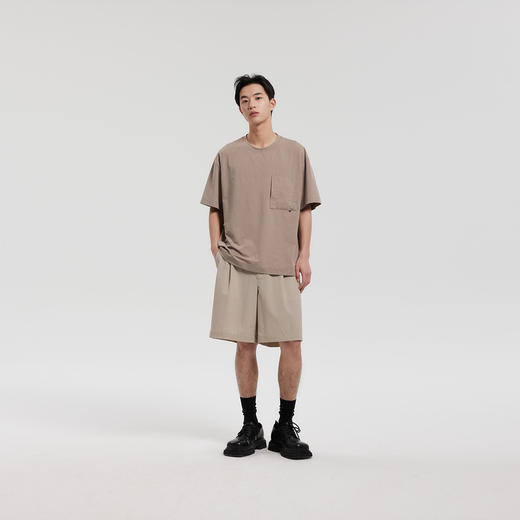 MODE COMMUTER | MC速干针织轻量速干切角口袋拼接短袖T恤 商品图1