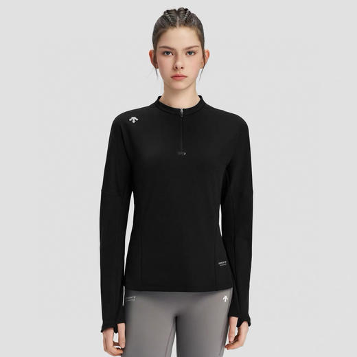 点此购买 迪桑特春秋季Running女士F360半拉链长袖T恤 LL 341286 商品图4