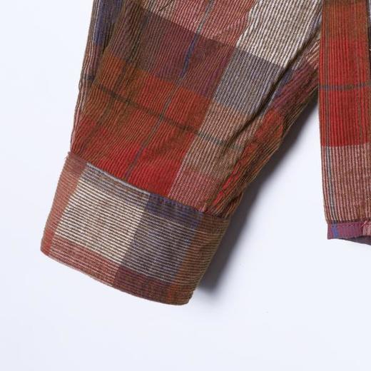 26CS27SDSA男装2026新款高贵轻奢美式复古撞色格子翻领长袖衬衫百搭休闲 商品图4