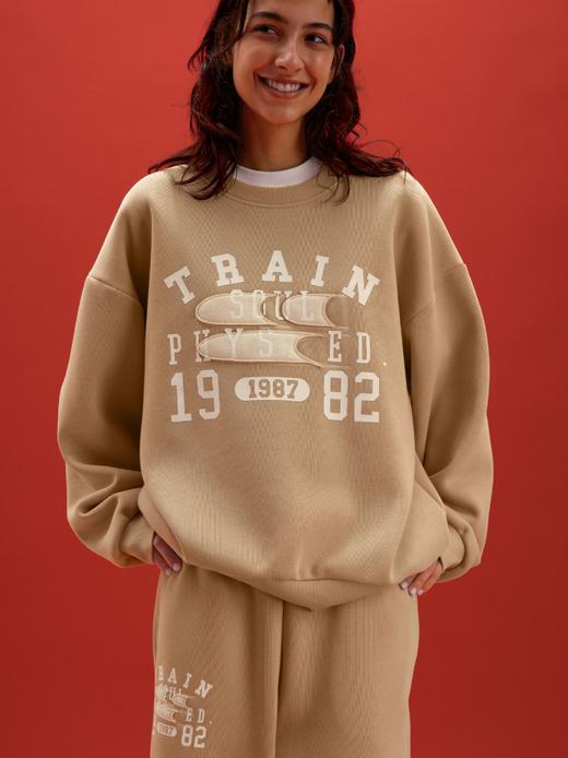 CryingCenter联名bofc 加绒毛毡TRAIN做旧复古圆领卫衣 商品图2