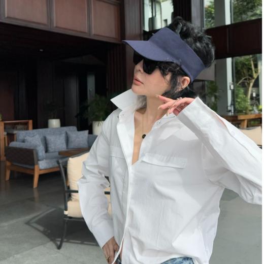 PanYiXiu/潘依绣100%棉简约气质小香风廓形短款长袖衬衫 W-63788 商品图0