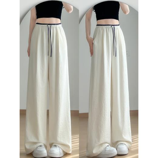 【✅️显瘦显高显腿长49.9/条】春季薄款2026新款高腰垂感慵懒休闲撞色小个子阔腿裤聚★为爱严选 商品图2