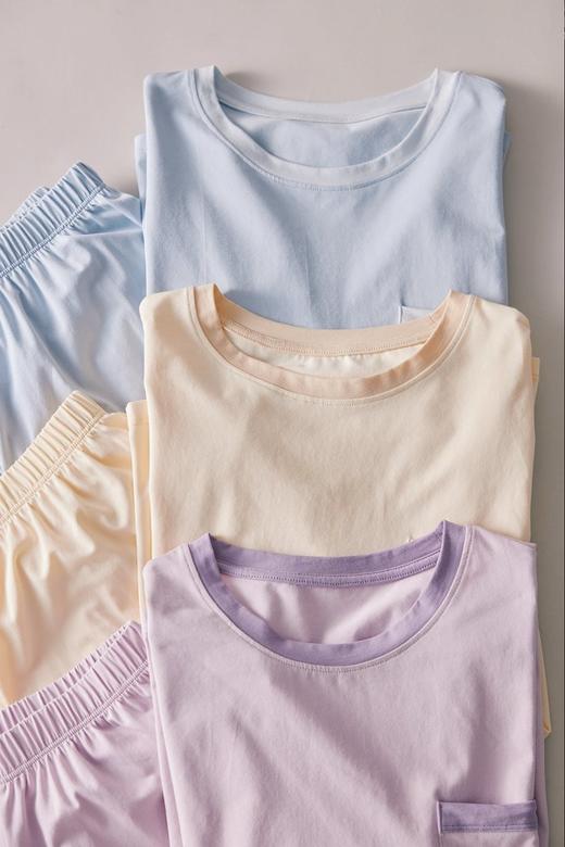 【多妈团购 无印家居风拼色家居服9841】超柔软，穿上都舍不得脱~93.9%棉，吸湿透气，细腻清爽，宽松剪裁，身材包容性绝了-连横 商品图1