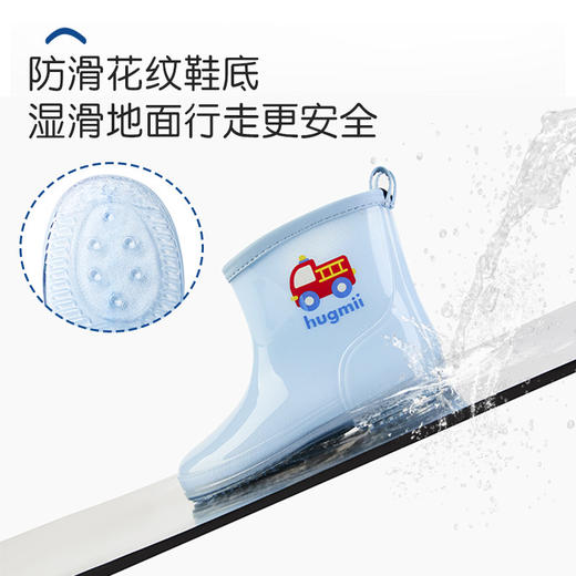 清仓！！【可爱环保，防风护雨】hugmii哈格美儿童雨鞋系列女童超轻云感雨披男童上学专用大帽檐雨衣带书包位 商品图3