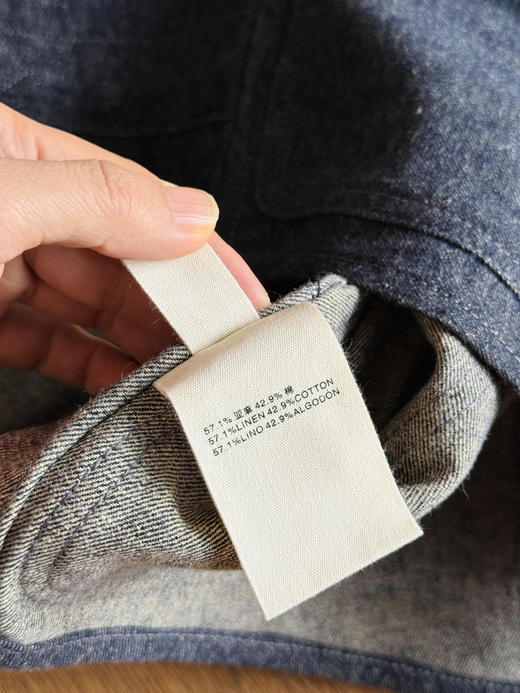 26春-45*R立领亚麻混纺牛仔马甲【包邮+三天无理由退换】 商品图11