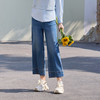 半身缘女裤 春季时尚复古中性蓝法棍牛仔裤261202U30120159 商品缩略图2