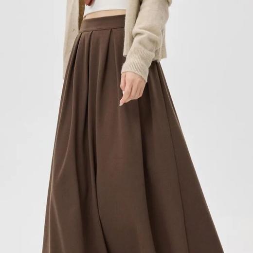 赫本风高腰A字毛呢裙｜面料、版型到颜色，日常百搭又省心 商品图3