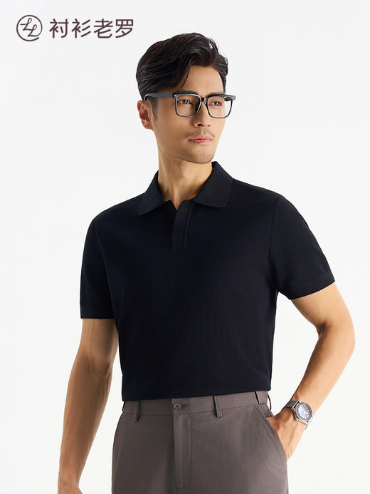 【大师35号】纯色海鸥领短袖polo衫265D7P943S[门店专款]链接3 商品图0