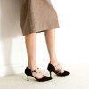 【静音系列】千百度时装凉鞋女2026夏季新款包头细高跟中空半凉鞋A26257745 商品缩略图2