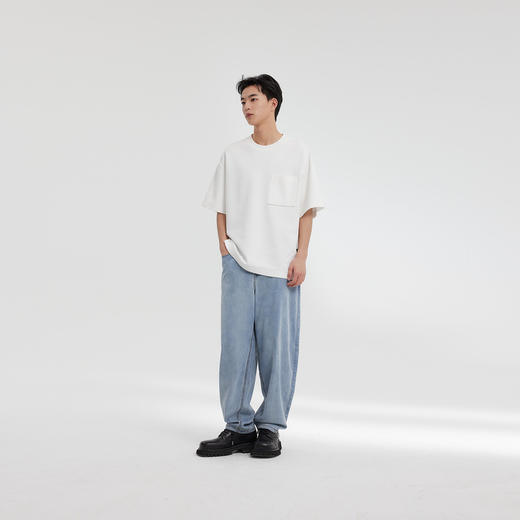 MODE COMMUTER | MC水洗做旧莱赛尔经典宽松水洗直筒松牛仔长裤 商品图1