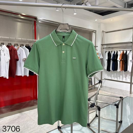 年轻时尚休闲请商务翻领短袖5A抗菌丝光棉T恤   MDH-3706 商品图3