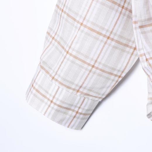 2645SDSA男装2026新款高贵轻奢众设计感格纹衬衫前短后长设计套头衬衣 商品图4