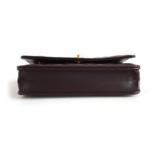 【95新】CHANEL香奈儿AP3370 B12915 NO207 23A深紫色蕾丝浮雕手柄woc链条包单肩包女士040326NJ15 商品图5