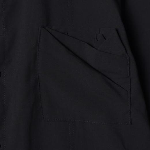 2898SDSA男装2026新款高贵轻奢纯色不规则口袋衬衫宽松百搭长袖衬衣 商品图5