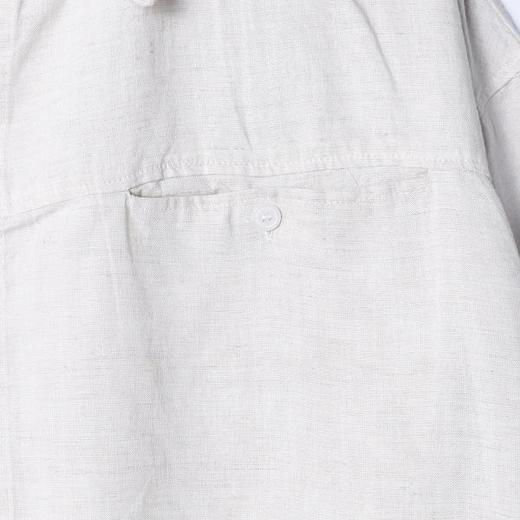 88076SDSA男装2026新款高贵轻奢时尚纯色纽扣翻领长袖衬衫百搭简约衬衣 商品图2