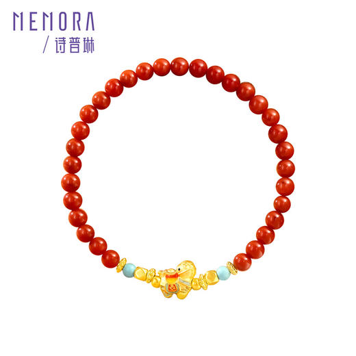 【新品首发】马上有钱 足金黄金生肖马南红手串 成熟女性自带礼物MEMORA诗普琳MB012601 商品图6