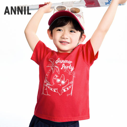 【实体店同款】男童圆领短袖针织衫夏季新款安奈儿童装XB621160 商品图1