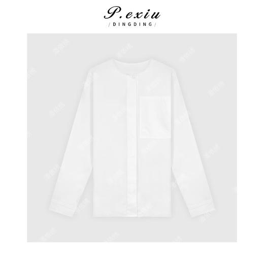 03-2潘依绣丁丁宠粉设计款手工提花刺绣新中式衬衣Q19392 商品图0