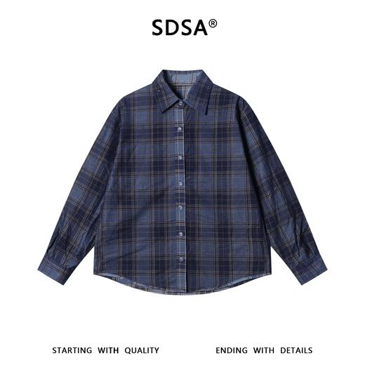 26CS32SDSA男装2026新款高贵轻奢美式复古撞色格纹格子翻领长袖衬衫百搭 商品图1