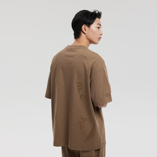 MODE COMMUTER | MC不潮品32支索罗那高弹螺纹植绒圆领短袖T恤 商品图4