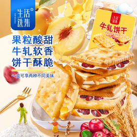 【生活选集】牛轧饼干（蔓越莓味&黄桃味）160克/盒