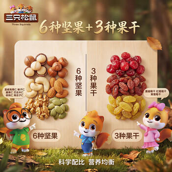 三只松鼠每日坚果750g/30袋 零食干果开心果核桃腰果 /休闲食品 /坚果炒货 /坚果礼盒 商品图2