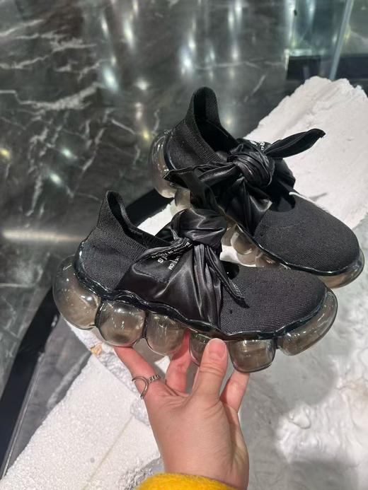 女款蝴蝶结绑带休闲鞋he 商品图1