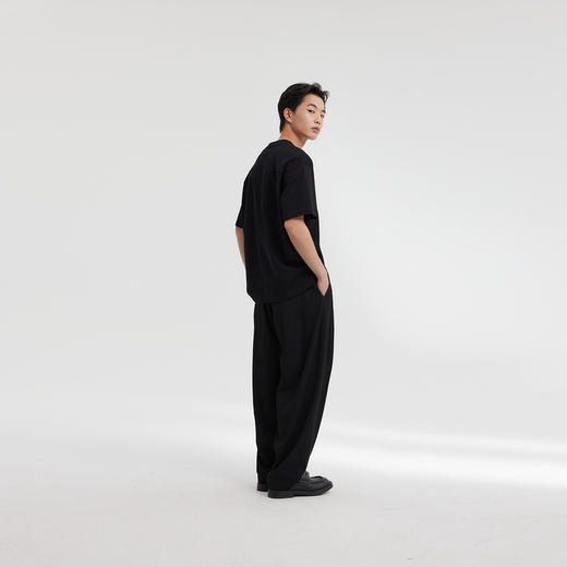 MODE COMMUTER | MC全棉优质精纺棉纱圆领短袖T恤MCF144048B 商品图1