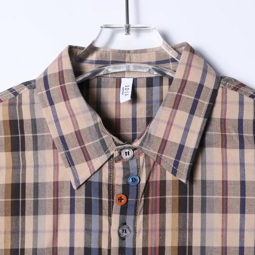 26CS43SDSA男装2026新款高贵轻奢老钱风撞色格纹格子长袖衬衫经典百搭 商品图2