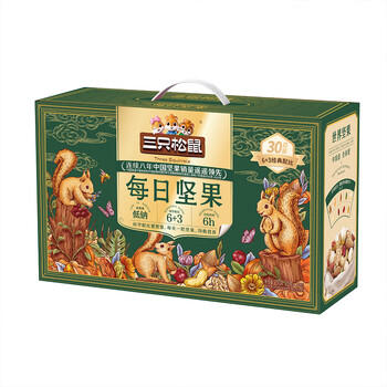 三只松鼠每日坚果750g/30袋 零食干果开心果核桃腰果 /休闲食品 /坚果炒货 /坚果礼盒 商品图3