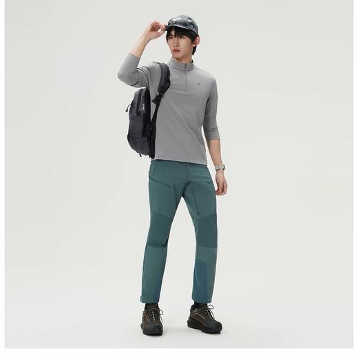 点此购买 可隆春秋季户外休闲衣吸湿排汗抗菌男士弹力半拉链长袖T恤 LL 341289 商品图8