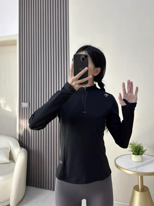 点此购买 迪桑特春秋季Running女士F360半拉链长袖T恤 LL 341286 商品图11