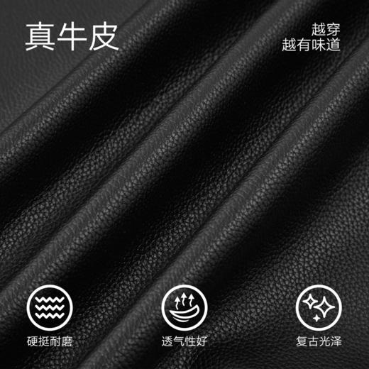 gxgjeans男装 简约设计宽松翻领真皮皮衣夹克外套男士 26春新品 商品图4