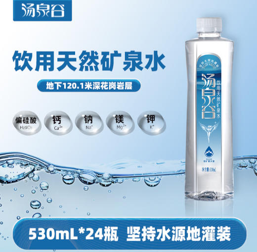 汤泉谷矿泉水530ml*24瓶/箱 商品图1