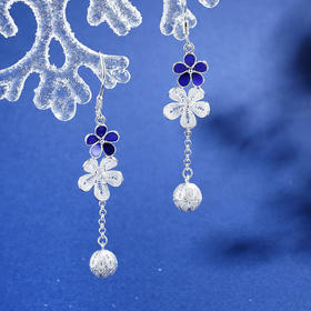 【樱雪】子佩集S990银耳环【QFES001】花丝珐琅彩2004204