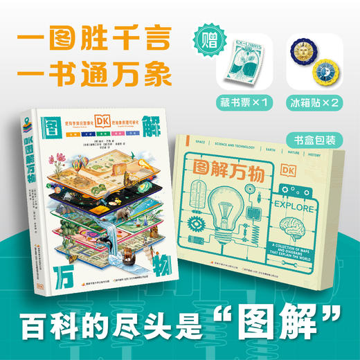 《DK图解万物》DK重磅新作！一本=通识知识宝库+思维升级工具|百余幅精美信息图解，演“活”1000+知识，用图解带孩子“透视”万物、表达思想、解决问题 商品图1