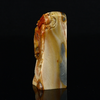 孤品17866昌化石龙钮带皮章手工精雕方章落款3.0*3.0*8.1cm 商品缩略图1