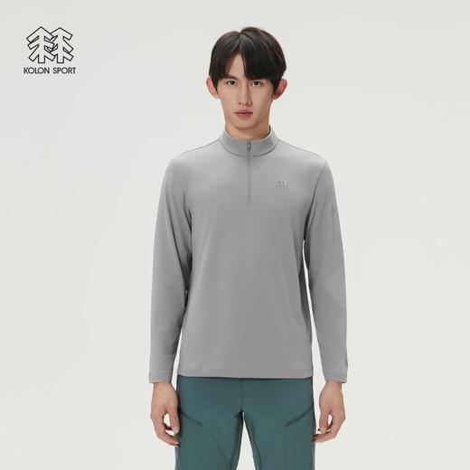 点此购买 可隆春秋季户外休闲衣吸湿排汗抗菌男士弹力半拉链长袖T恤 LL 341289 商品图6