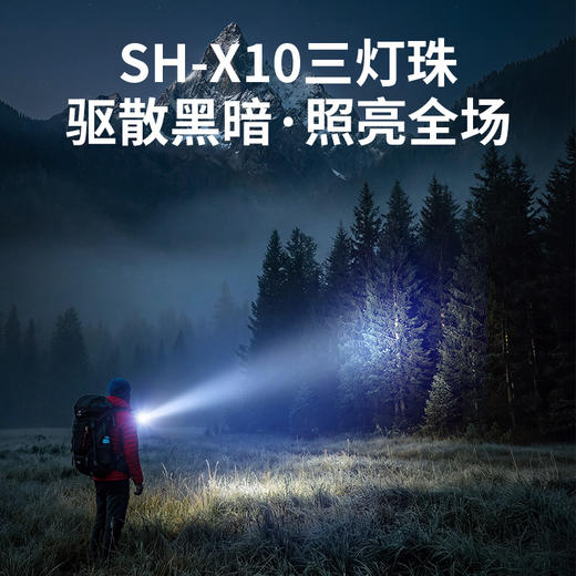 神火T70强光手电长续航多光源支架挂钩家用野外多功能露营手电筒 商品图1