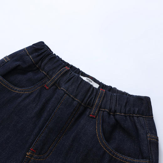 【MQD】童装男大童冬季新款儿童休闲风长裤宽松简约版加绒牛仔裤 商品图2