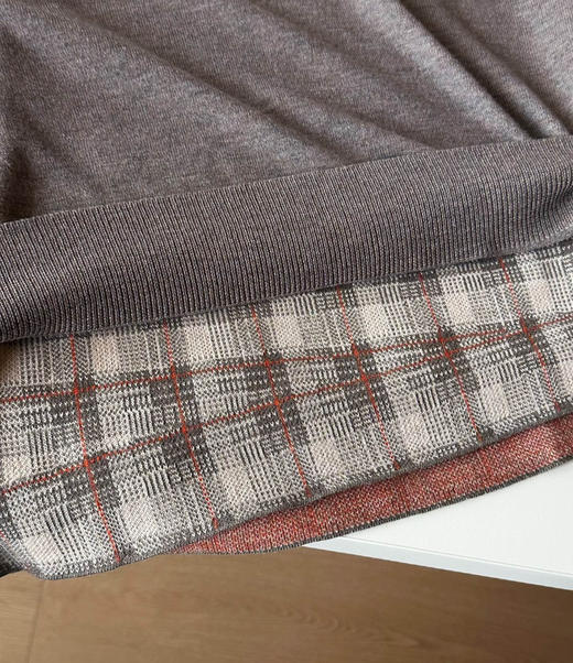 Acne时髦格纹假两件针织polo短袖3.3 商品图5