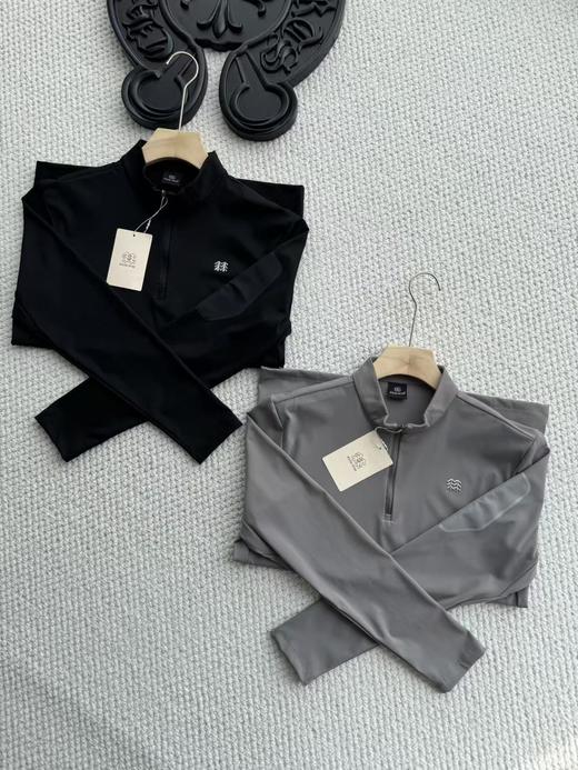 点此购买 可隆春秋季户外休闲衣吸湿排汗抗菌男士弹力半拉链长袖T恤 LL 341289 商品图11