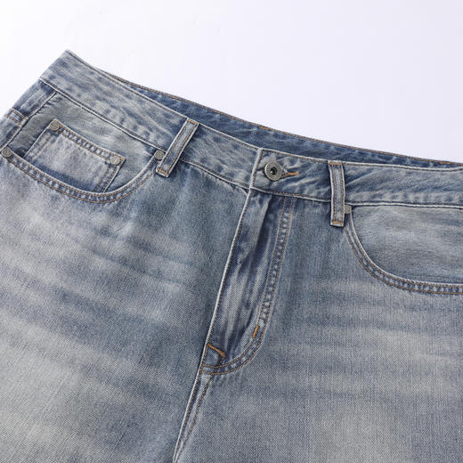 GXG男装26夏季经典水洗潮流舒适时尚日常通勤直筒休闲男式牛仔裤K&C 商品图6