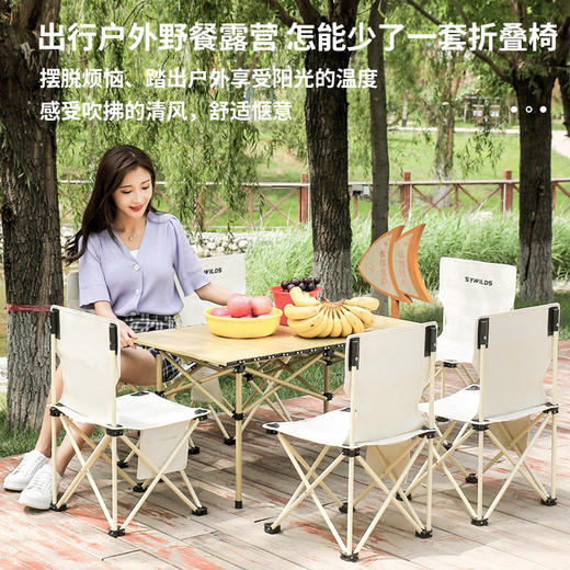 户外折叠椅折叠凳便携钓鱼椅子美术写生凳折叠帆布凳春游椅 商品图2