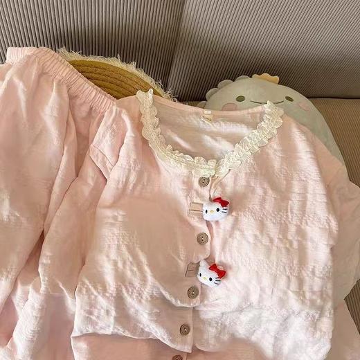 儿童云朵棉家居服套装春夏款女童休闲花边开衫睡衣宝宝卡通空调服90-170 商品图4